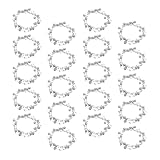 24 Pezzi Filo di Perle Artificiali Argento per Candele Galleggianti | Plastica Lucida e Riutilizzabile, Mix Flessibile per Centrotavola, Vasi e Feste di Compleanno