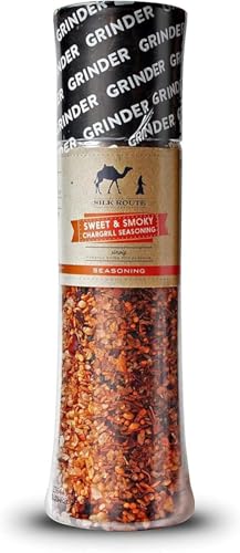 Silk Route Spice Company Moulin à épices avec mélange pour assaisonnement de barbecue, facile à utiliser