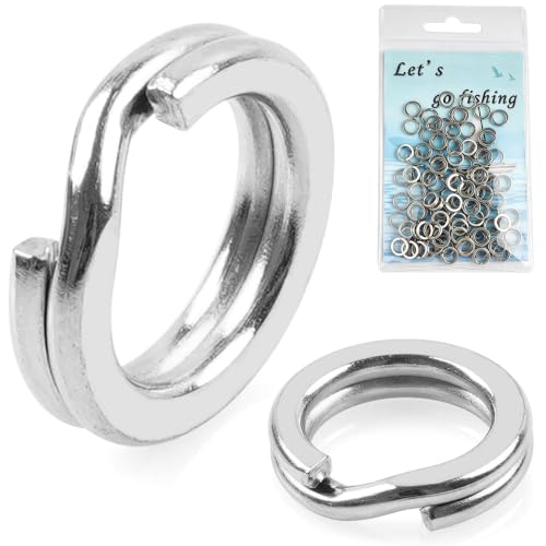 Split Ring Stainless Steel Hyper Wire Flattened Double Loop Split Rings