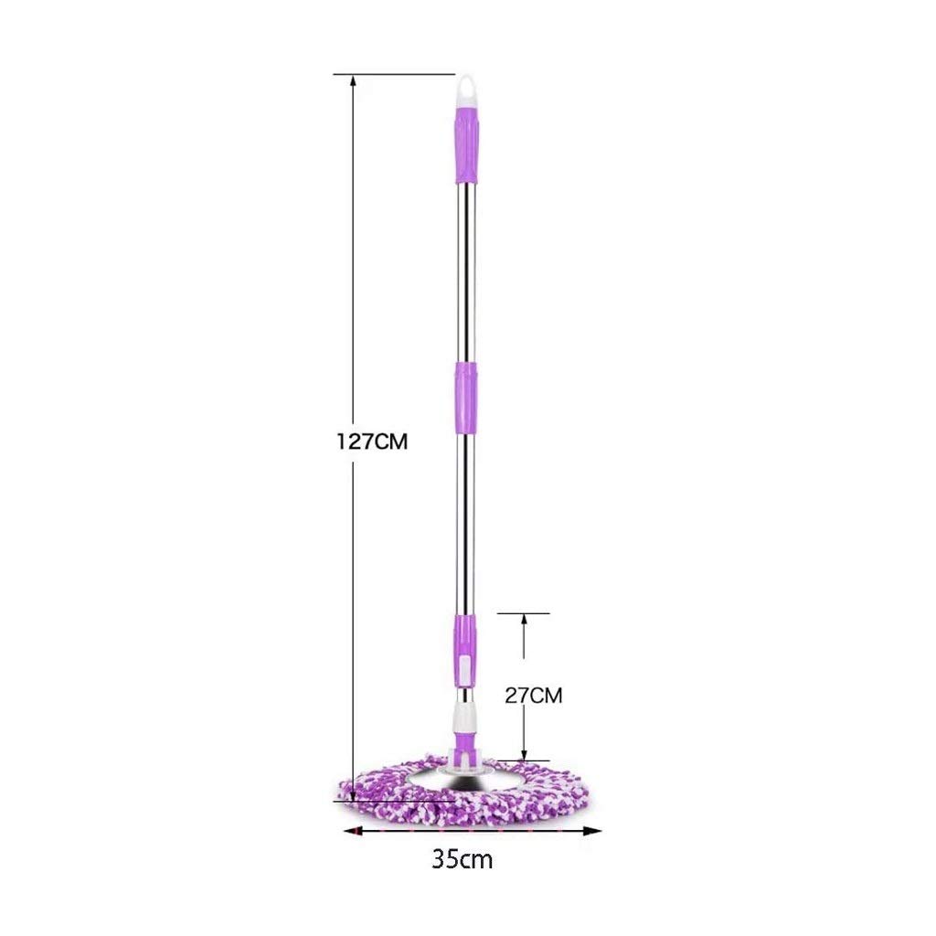 Mopa giratoria con mango giratorio de 360°, construcción de acero inoxidable, tela de microfibra para una limpieza eficiente del suelo, ideal para uso doméstico y de oficina