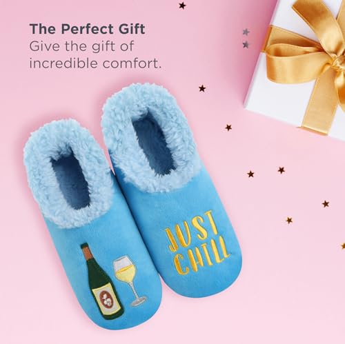 Image of Snoozies Slipper Socks -Funny Quote House Slippers for Women, Non-Slip Fuzzy