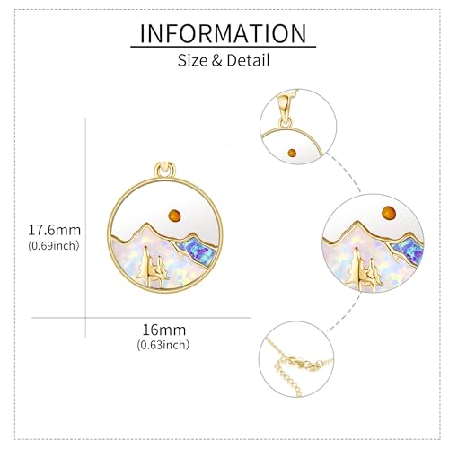 ELFRONT 14K Gold Mustard Seed Necklace 14K Solid Yellow Gold Faith Can Move Mountains Mustard Seed Mountains Pendant Jewelry for Women Christian Gift4