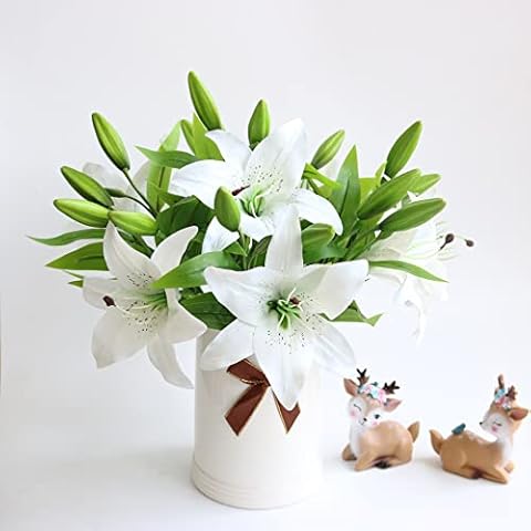 MEIWO Flores Artificiales de Látex Realistas para Decoración Cover