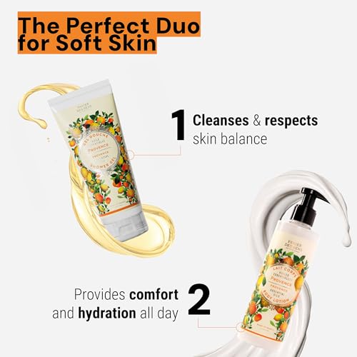 Image of Panier des Sens Provence Citrus Body Wash, French Shower Gel, 6.8 fl oz | Vegan Body Wash | 96% Natural-Origin Ingredients | Gentle Daily Cleansing | Long-Lasting Fragrance | Soft Skin Feel