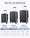 LIGHT FLIGHT Luggage Sets, 3 Piece Durable Suitcase Set with Spinner Wheels, 3 Pcs Hardside Lightweight luggage with TSA Lock, Large Checked Travel Suitcases, 20/24/28 Inch, Gray