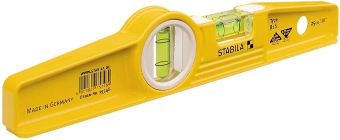 Nivel Stabila 81s-10hl de 250 cm con funda, amarillo y negro