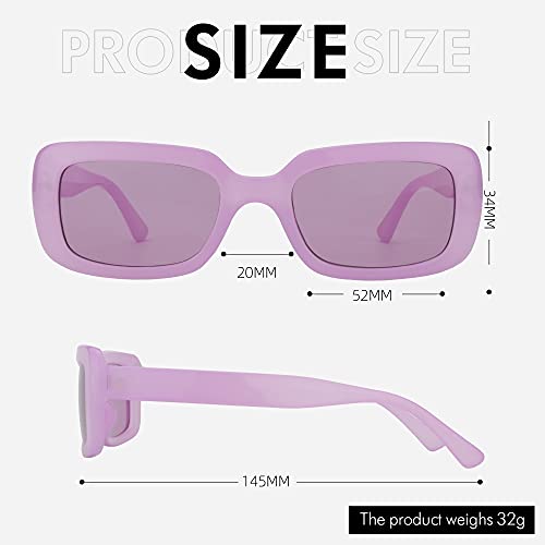 ZENOTTIC Rectangle Sunglasses Shade Sunglasses Anti UV400 Fashion Square colorful Eyewear for Men and Women2