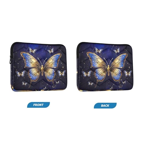 Funda para portátil 13-14 pulgadas azul con mariposas miniatura 2