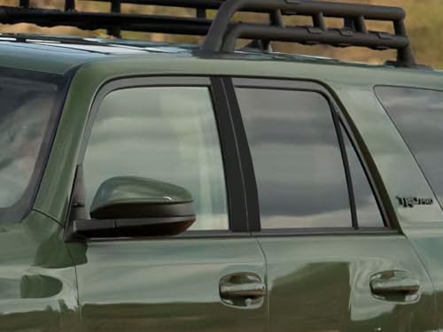 Molduras para ventanas negro brillante Rvinyl de ajuste perfecto para Toyota 4Runner 3