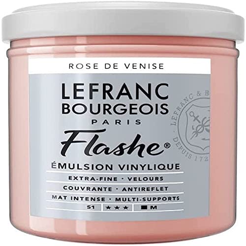 Lefranc Bourgeois Flashe Paint Acrylic Vinyl Emulsion, 125 ml Topf, Venetian Pink