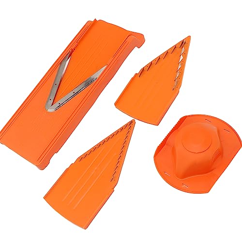 ZPSHYD Verstellbare Julienne,Mandolinenschneider Mit V-Klinge-Manueller Gemüseschneider Und-Hobel Mit Ultrascharfer Edelstahlklinge Und Handschutz
