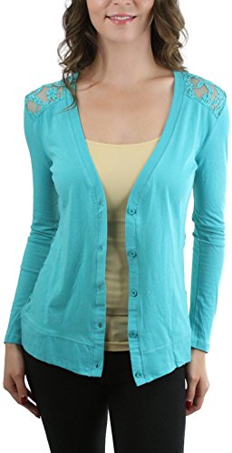 Image of ToBeInStyle Women's Long Sleeve Button Down V-Neck Cardigan