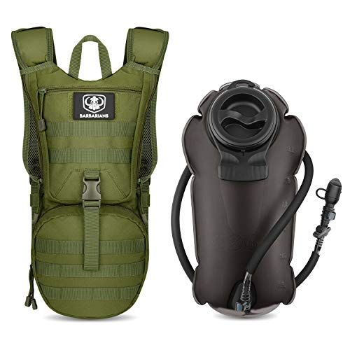 Gonex Paquete de hidratación táctica de bárbaros con vejiga y tubo para beber perfecto