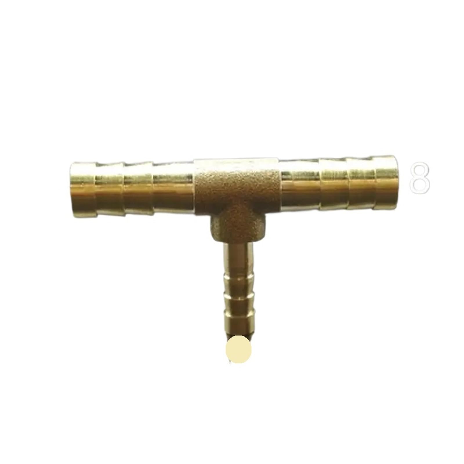 10PCS Messing Schlauch Barb Minderer Fitting T 3 Weg Splitter 8-5-8mm Wasser Gas