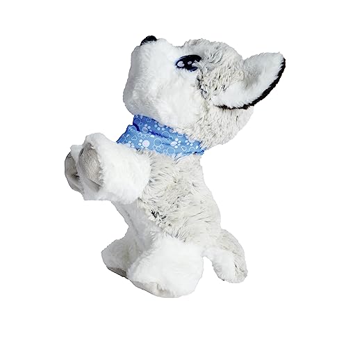 Simba 105890050 - Chichi Love Happy Husky (30 cm) - interaktiver Spielzeug-Hund für Kinder ab 3 Jahre, süßes Kuscheltier mit Deutscher Sprachsteuerung (12 Funktionen) & Sound inkl. Batterien