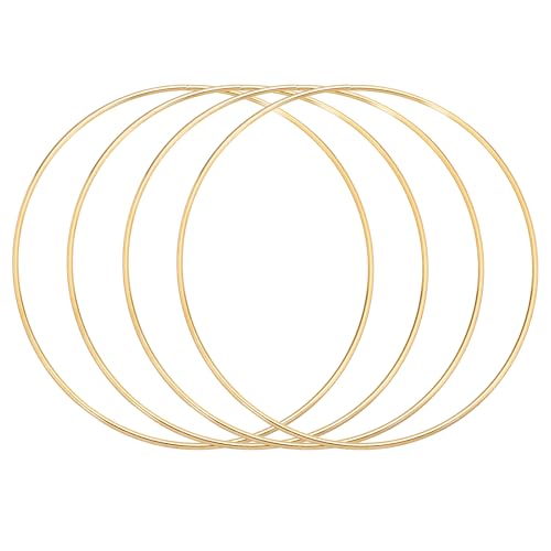Aros de metal para manualidades, anillos para coronas y colgantes de pared, 4 piezas