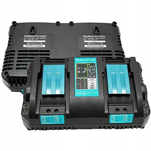 Cargador de batería doble de 18V con indicador LED y refrigeración 3