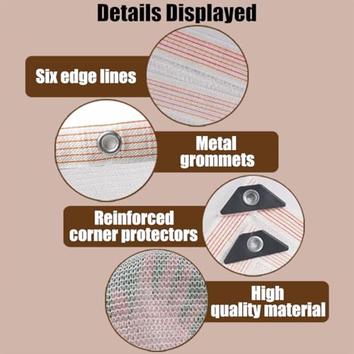 Bâche en maille protection solaire toile d'ombrage 2x10m - 3
