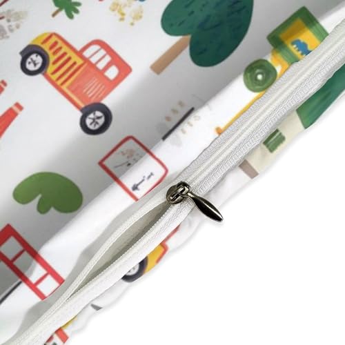 Funda nórdica de camión de microfibra lavable que no se arruga para habitación infantil 5