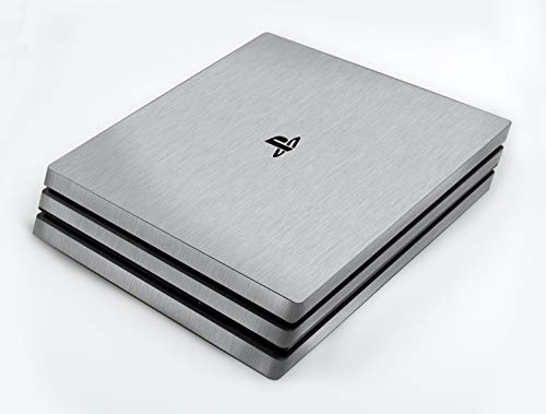 atFoliX Skin kompatibel mit Sony PlayStation 4 Pro PS4 Pro, Designfolie Sticker (FX-Brushed-Alu), Gebürstet / Bürsten-Struktur