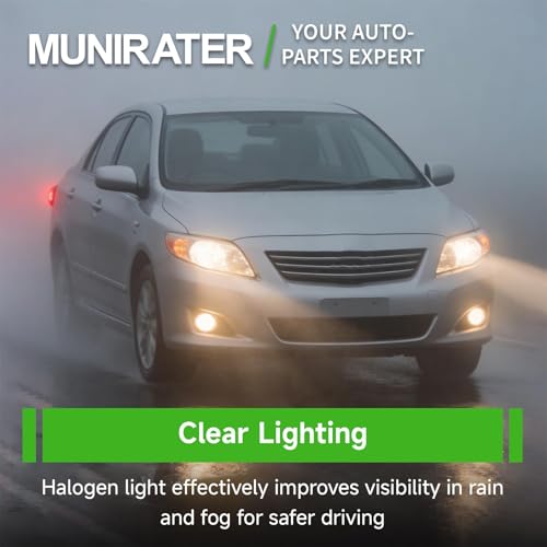 Image of munirater Headlights Assembly Silver Headlamp Replacement for 2009-2010 Corolla Driver and Passenger Side with Amber Corner 8115002670, 8111002670, 8115002680, 8111002680