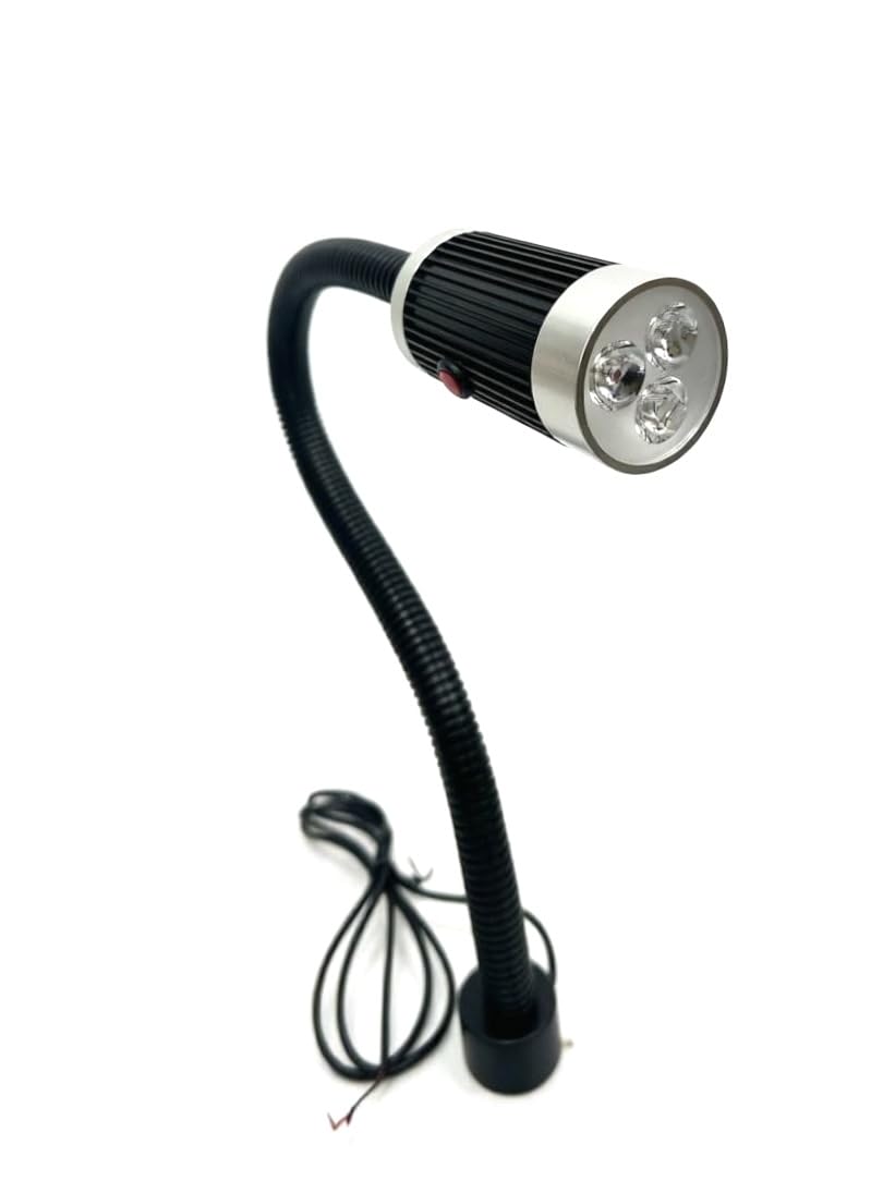 Máquina magnética luz 5W 24V 23,6 pulgadas led flexible cuello de ganso luz de trabajo con base magnética 500 lúmenes Iluminación industrial (23.6 inches)