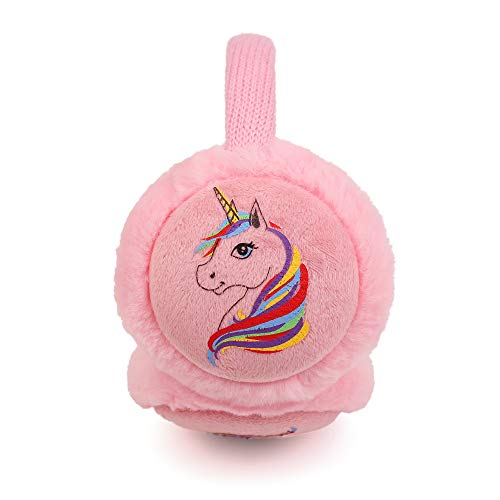 Flammi Kids Winter Earmuffs Unicorn Warm Faux Fur Ear Warmers For Boys Girls (Pink) #TOP2