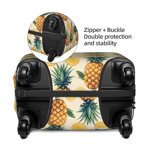 Luggage Cover Protector - Pineapple Print Fit 18-21 Inch Suitcase Covers for Luggage3