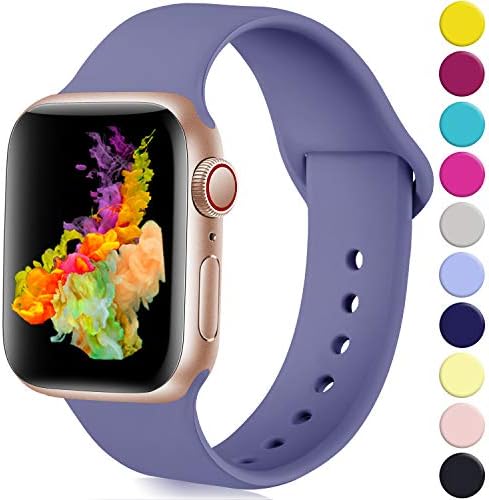 Rabini Compatible with Apple Watch Band 40mm 38mm, Replacement Accessory Sport Band for iWatch Apple Watch Series 5, Series 4, Series 3, Series 2, Series 1, Blue Gray, M/L