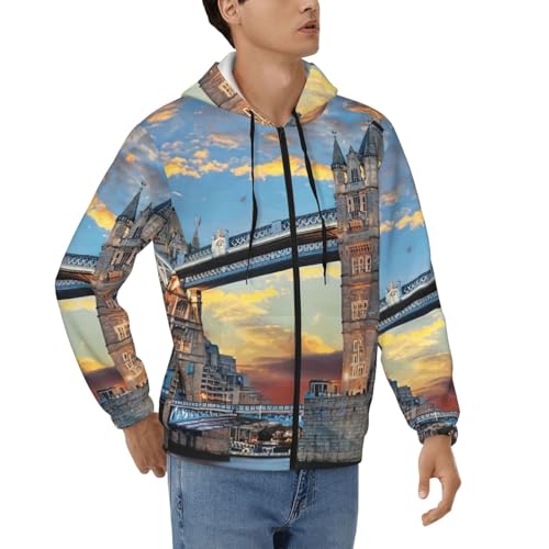 Sweat à fermeture éclair homme EdWal avec capuche et manches longues