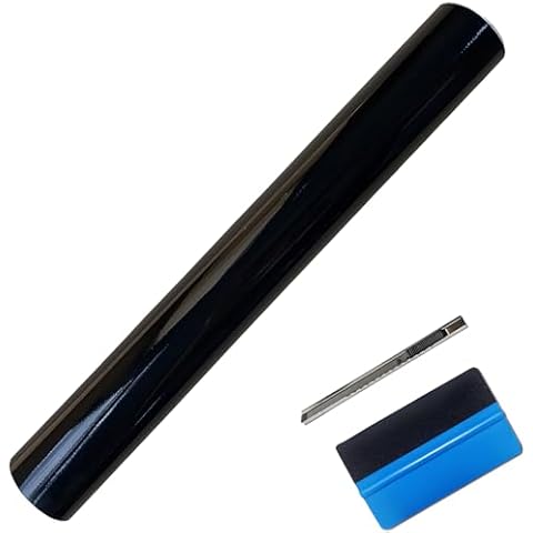 LZLRUN High Gloss Black Vinyl Wrap Cover