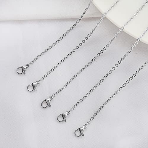 30 Pack Necklace Chains 2Mm Stainless Steel Link Cable Chain Necklace Bulk For Diy Jewelry Making Supplies (20 Inches) #TOP1