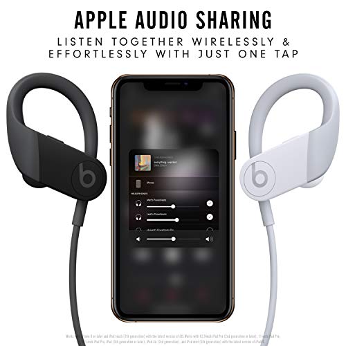 Powerbeats High-Performance Wireless Earbuds - Apple H1 Headphone Chip, Class 1 Bluetooth Headphones, 15 Hours of Listening Time, Sweat Resistant, Built-in Microphone - Black
