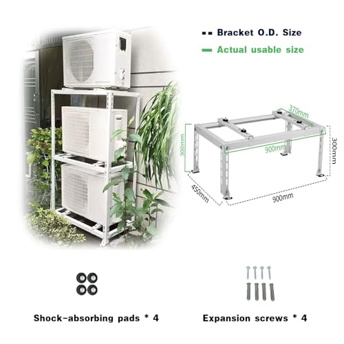 Mini Split AC Stojak na pompę ciepła z podstawą amortyzującą wstrząsy dla stabilnej instalacji jednostki zewnętrznej