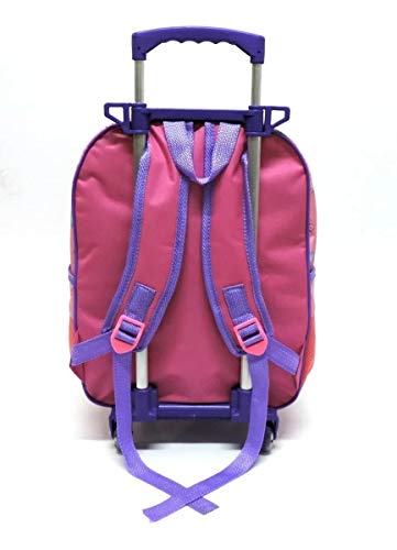 Kit Mochila Gatinha Marie Rodinhas Tam G Rosa F5 + Lancheira