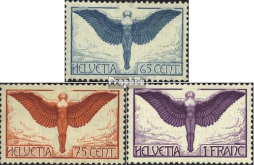 Sellos Suiza Prophila 189-191 edicion completa de 1924 con estampado Ícaro