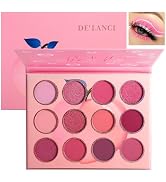 Pink Eyeshadow Palette,12 Colors Peach Matte & Shimmer Highly Pigmented Pink Mini Makeup Eyeshado...