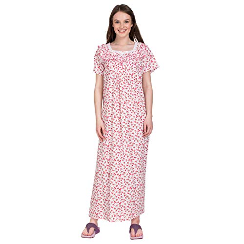 Image of Women's Cotton Nighty Night Gown Multicolore /Cotton Nighty for Pregnant Ladies /Women Night Gowns for Day Wear /Night Wear (Multicolour)(Available Sizes XL & XXL)