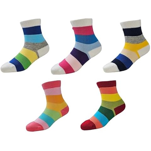 Colourful Baby World Rainbow Striped Socks Cover