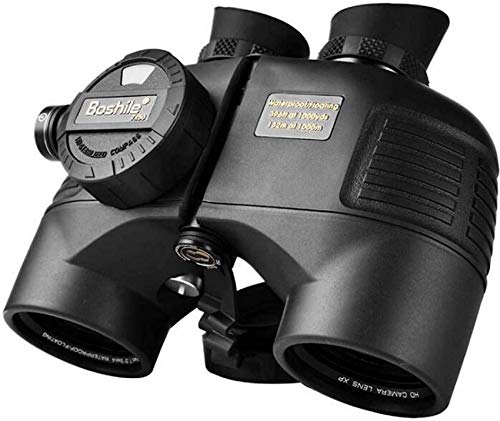 Binoculares 7x50 negros impermeables con brújula miniatura 1