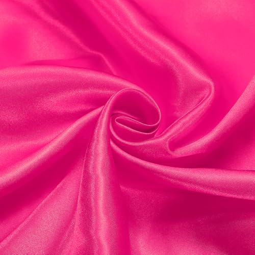 Tissu satin rose rouge couture robe de mariée loisirs créatifs 1,8m