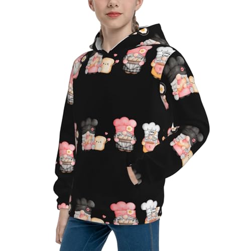 Baker Gnome Kid Hoodies Boys Sweatshirts Girls Pullover with Pocket2