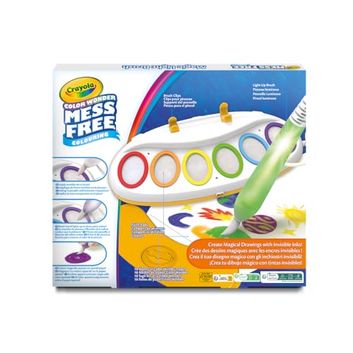 CRAYOLA Color Wonder Magic Light Brush, Pinsel zum Malen ohne Flecken, Geschenkidee für Kinder ab 3 Jahren, Internationale Version, 75-7131