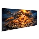 Véritable structure de toile et matériaux durables - Imprimé sur une toile blanche pure de qualité supérieure avec une structure fine et déjà tendue sur un panneau de fibres solide issu de forêts durables et agrafée à l'arrière.