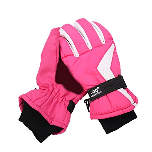 THINCAN Guantes impermeables de invierno para niños para aprender a esquiar y hacer snowboard, resistentes al viento