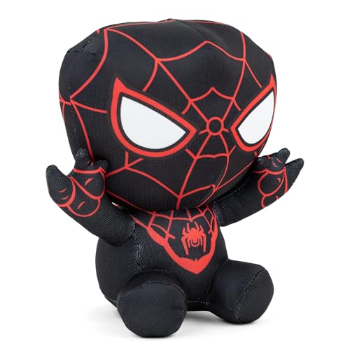 Image of Mirada Marvel Black Spiderman Soft Plush Toy - 23cm | Official Licensed Superhero Stuffed for Kids, Boys & Girls | Super Soft Cuddly Character Toy for Fans | Ideal for Birthday Gifts /Christmas /Diwali