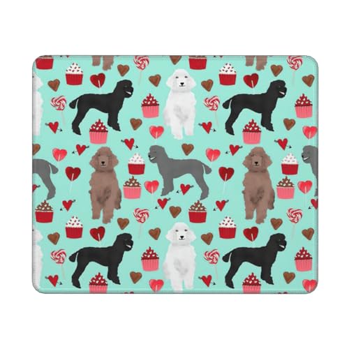 Hingor Tapis de souris imprimé caniches, tapis de souris personnalisé pour bureau, maison, tapis de souris imperméable, base en caoutchouc antidérapant,...