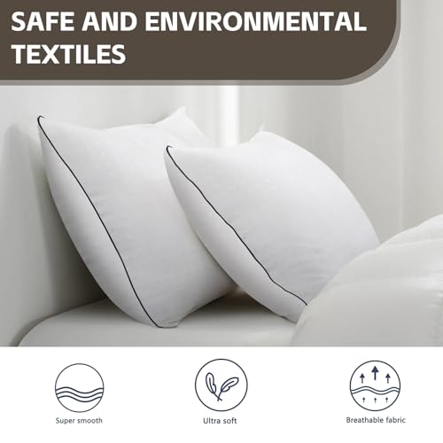 Image of HIMOON Bed Pillows for Sleeping 4 Pack,Queen Size Cooling Pillows Set of 4,Top-end Microfiber Cover for Side Stomach Back Sleepers