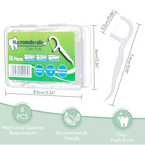 Mauepersu Zahnseide Dental Floss 400 Stück, Einweg Dental Floss, Einwegzahnseide Zahnreinigung Sticks, Disposable Zahnseidensticks/Zahnreiniger Sticks