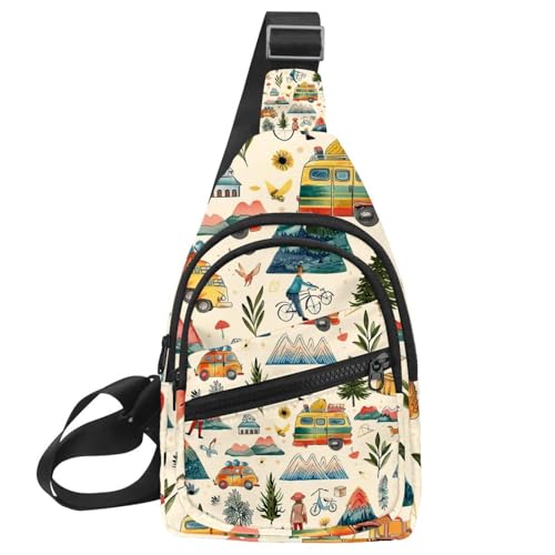 Mochila cruzada ligera y riñonera ajustable para running, deporte y senderismo